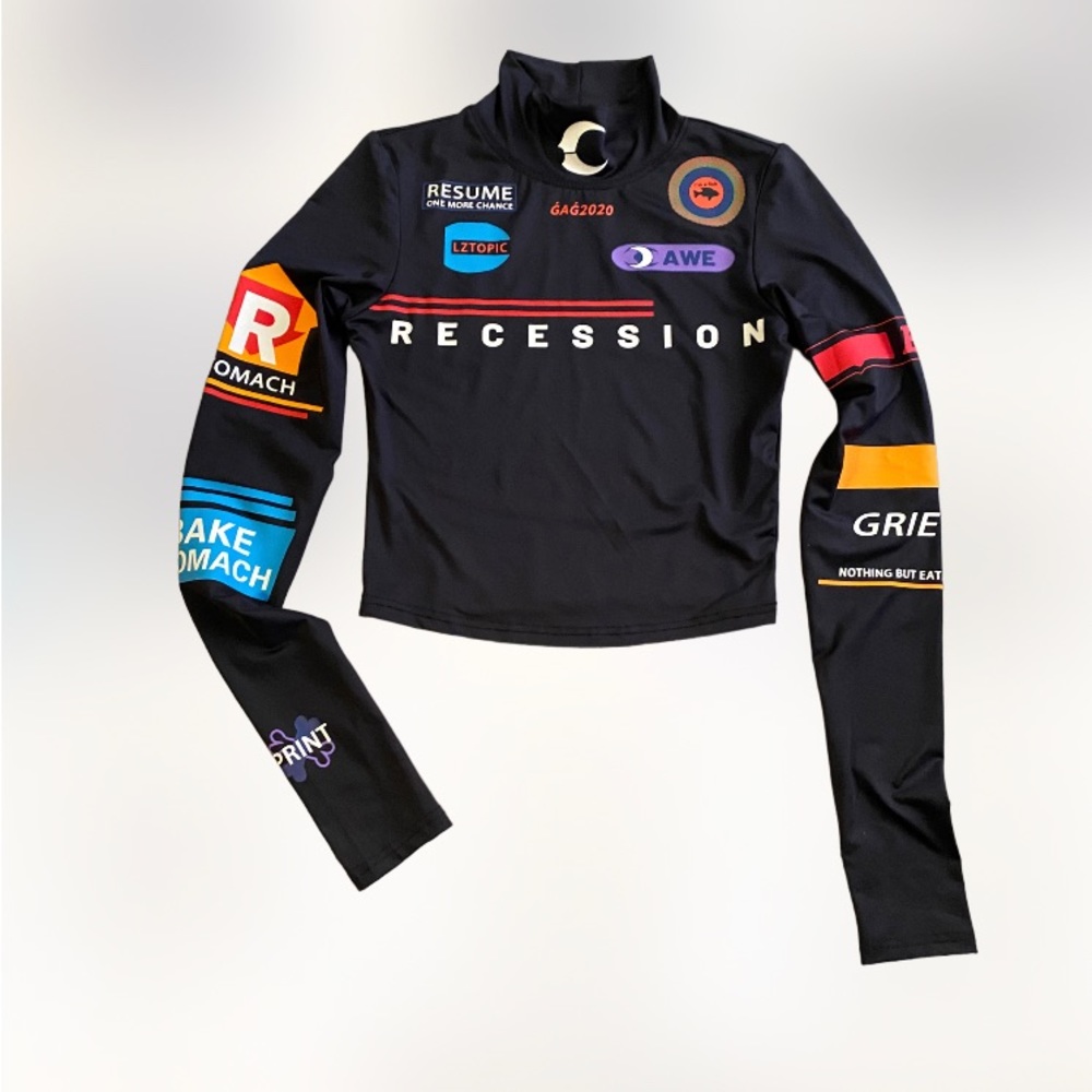 Meysikim Car Racer crop top fishing surfing ect. Longsleeve black aop women’s M